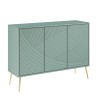Buffet salon cuisine 120 cm design 3 portes pieds dorés Luke Vente