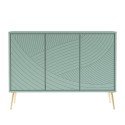 Buffet salon cuisine 120 cm design 3 portes pieds dorés Luke Offre