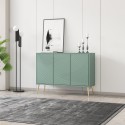 Buffet salon cuisine 120 cm design 3 portes pieds dorés Luke Réductions