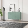 Buffet salon cuisine 120 cm design 3 portes pieds dorés Luke Réductions