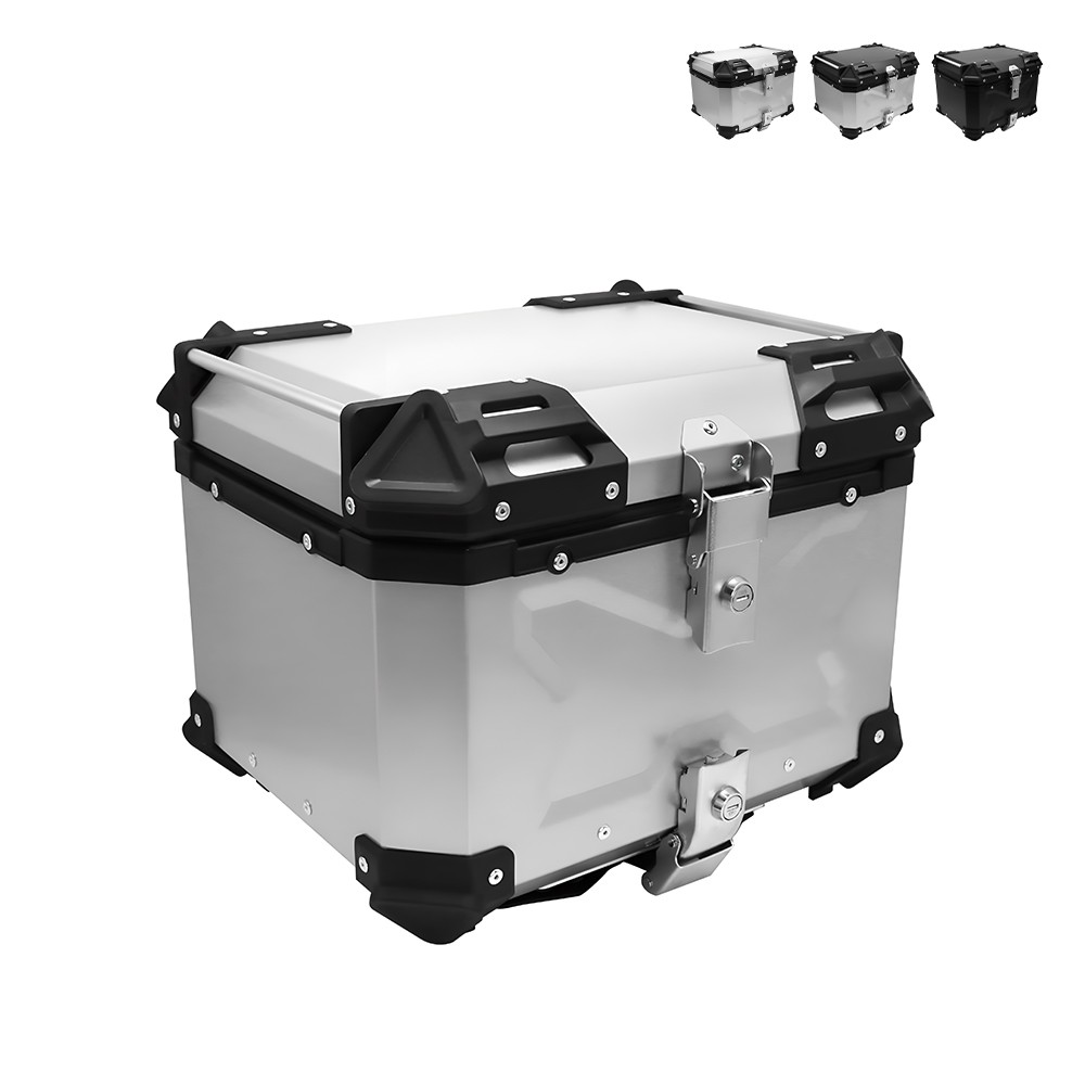 Coffre de moto arrière en aluminium universel de 46 litres Maverick M