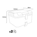 Coffre pour scooter 80 litres universel deux casques Maverick XXL 