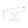 Table extensible 140-180x80 salle à manger moderne blanc 8 places Bronx Réductions
