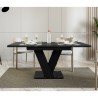 Masiv Royal Table extensible 120-160x80 moderne noir effet marbre Vente