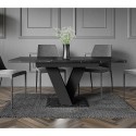 Masiv Royal Table extensible 120-160x80 moderne noir effet marbre Réductions