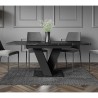 Masiv Royal Table extensible 120-160x80 moderne noir effet marbre Réductions