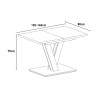 Masiv Royal Table extensible 120-160x80 moderne noir effet marbre Choix