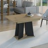 Table extensible de salon moderne 120-160x90 en bois chêne noir Mufo Offre