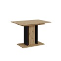 Table à manger extensible 100-140x60cm chêne noir Wood Mini Vente