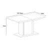 Table à manger extensible 100-140x60cm chêne noir Wood Mini Choix