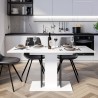 Table extensible gain de place blanc noir 100-140x60cm Wood Mini White Vente