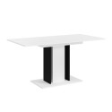 Table extensible gain de place blanc noir 100-140x60cm Wood Mini White Remises