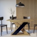 Table extensible moderne 120-160x90cm en bois chêne noir Xao Catalogue
