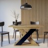 Table extensible moderne 120-160x90cm en bois chêne noir Xao Catalogue