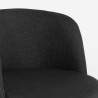 Chaise de salon et cuisine moderne en tissu noir Raund Remises
