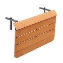 Table de balcon terrasse pliable gain de place effet bois teck Look Out Catalogue