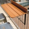 Table de balcon terrasse pliable gain de place effet bois teck Look Out Remises