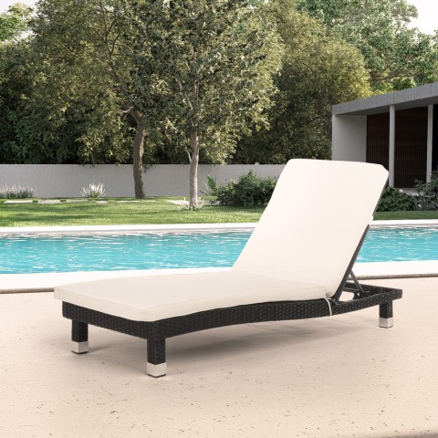 Bain de soleil de jardin mer et plage avec matelas Playa Promotion