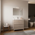 Meuble de salle de bain moderne lavabo 80cm miroir Lisbonne 80 Réductions
