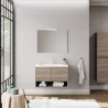 Meuble salle de bain suspendu design lavabo 80cm miroir LED Oslo 80 Remises