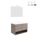 Meuble salle de bain suspendu design lavabo 80cm miroir LED Oslo 80 Vente
