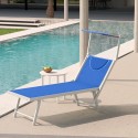 20 transats de plage et jardin bains de soleil en aluminium Santorini 