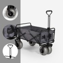 Chariot de plage tout-terrain pliable 4 roues larges pneumatiques Dory Réductions