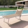 2 transats de plage bains de soleil en aluminium Santorini Limited Edition 