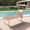 4 transats de plage bains de soleil en aluminium Santorini Limited Edition Dimensions