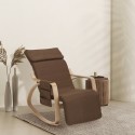Fauteuil à bascule en bois design scandinave avec repose-pieds réglable Odense 