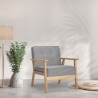 Fauteuil scandinave en bois design vintage avec accoudoirs Hage Modèle