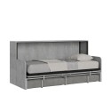 Lit escamotable avec canapé gris matelas simple Kando Sofà MCM Offre