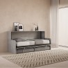 Lit escamotable avec canapé gris matelas simple Kando Sofà MCM Remises