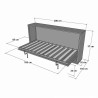 Lit escamotable avec canapé gris matelas simple Kando Sofà MCM Choix