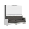 Lit superposé escamotable avec canapé blanc gain de place Kando Sofà 2MBF Vente