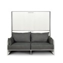 Lit superposé escamotable avec canapé blanc gain de place Kando Sofà 2MBF Offre