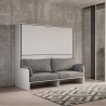 Lit superposé escamotable avec canapé blanc gain de place Kando Sofà 2MBF Promotion