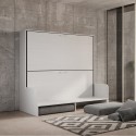 Lit superposé escamotable avec canapé blanc gain de place Kando Sofà 2MBF Catalogue
