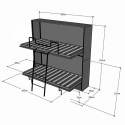 Lit superposé escamotable avec canapé blanc gain de place Kando Sofà 2MBF Modèle