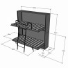 Lit superposé escamotable avec canapé blanc gain de place Kando Sofà 2MBF Modèle