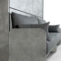 Lit escamotable superposé avec canapé gris matelas Kando Sofà 2MCM Modèle