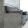 Lit escamotable superposé avec canapé gris matelas Kando Sofà 2MCM Modèle