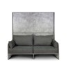 Lit escamotable superposé avec canapé gris matelas Kando Sofà 2MCM Offre