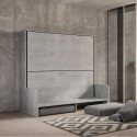 Lit escamotable superposé avec canapé gris matelas Kando Sofà 2MCM Catalogue