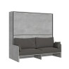 Lit escamotable superposé avec canapé gris matelas Kando Sofà 2MCM Vente