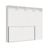 Lit simple escamotable horizontal avec matelas, armoire et bibliothèque Kando B Offre