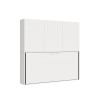 Lit escamotable horizontal avec armoire blanc Kando D Offre