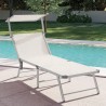 2 Bains de soleil de jardin transats piscine pliants en aluminium Gabicce Gold 