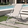 4 chaises de plage pliantes réglables en aluminium Riccione Gold 