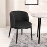 Chaise de salon et cuisine moderne en tissu noir Raund Vente